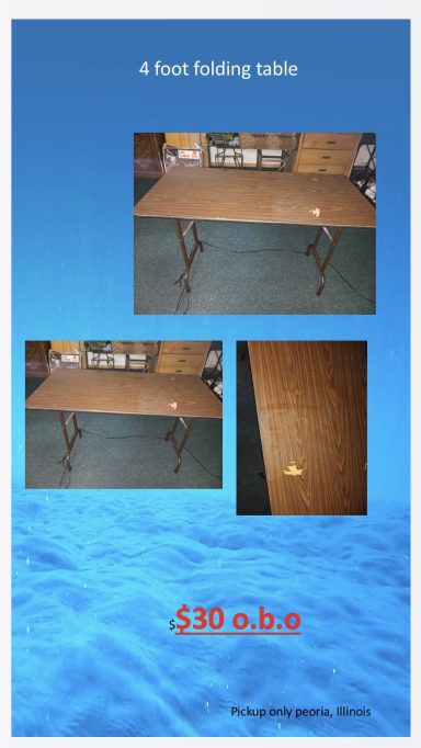 4 foot folding table